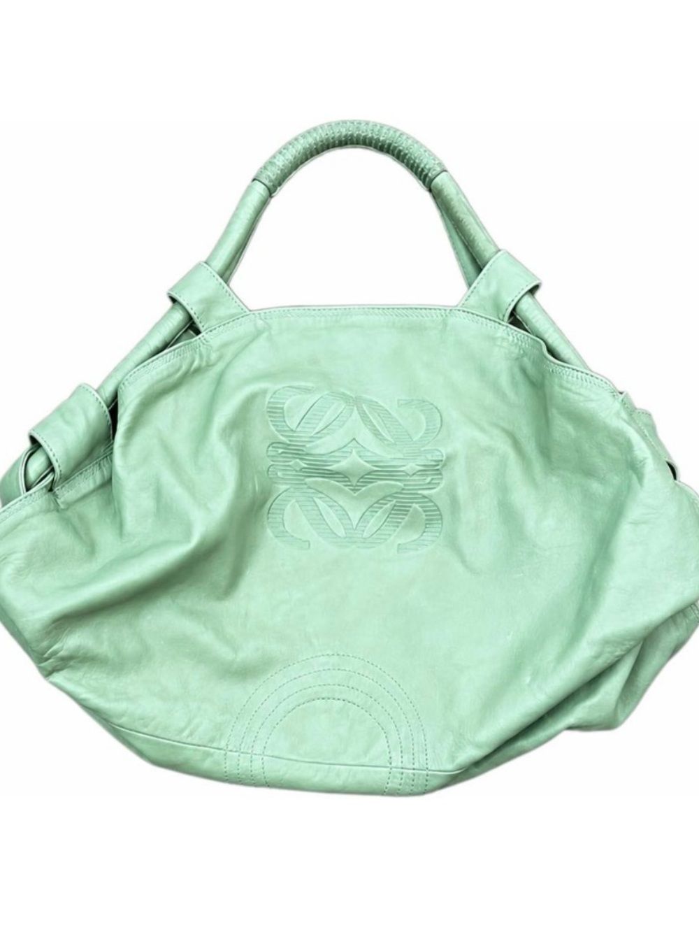 Loewe Nappa Aire Handbag Anagram Loewe Mint Green.